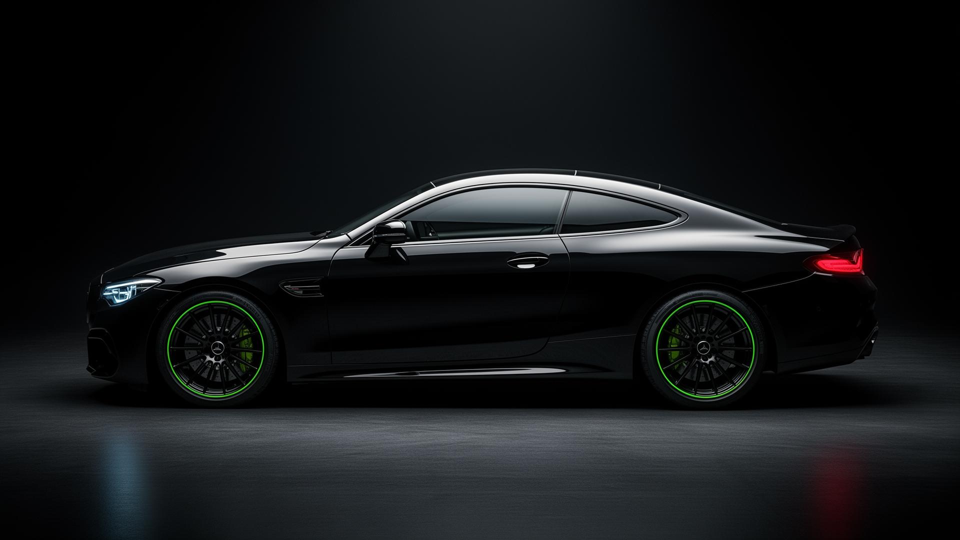 Glossy black sports coupe protected by Armour Glide paint protection film